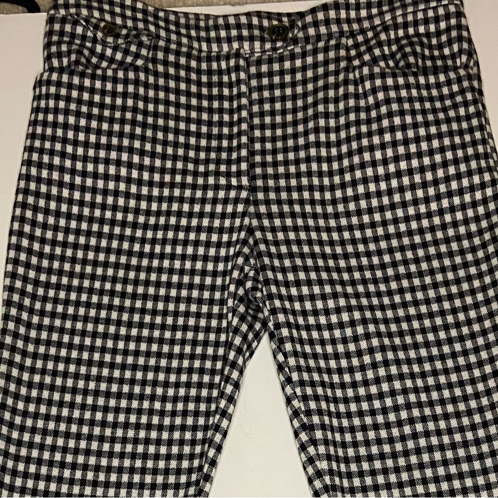 Anthropologie Gingham Crop Flare Size 4 - Picture 3 of 3